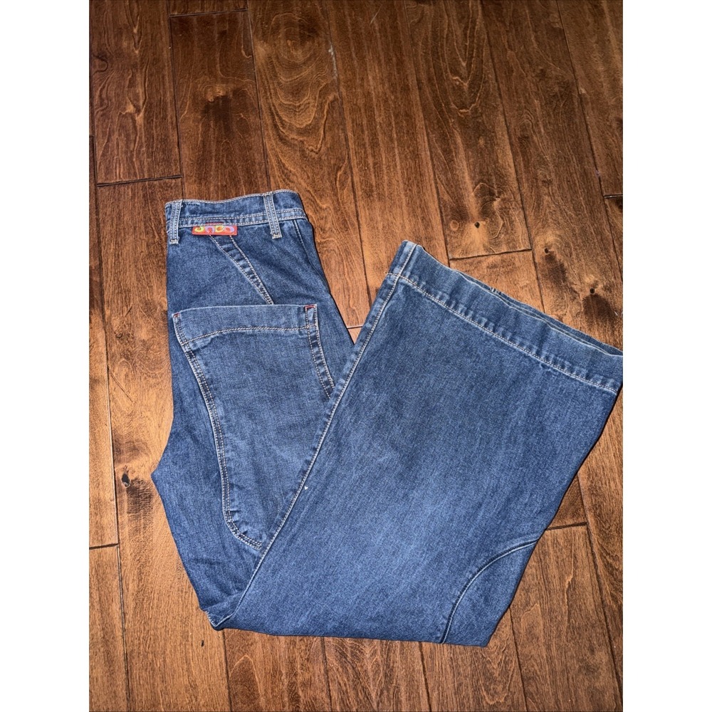 JNCO Vintage Y2K women Jeans Barrel Size 28 Made In Mexico 4 Deep Pockets‎ Used